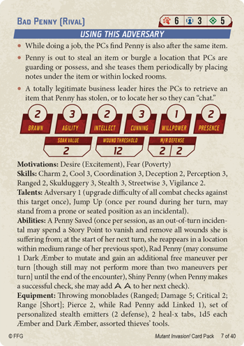 Keyforge Genesys : Secrets of the Crucible Mutant Invasion Adversary Deck